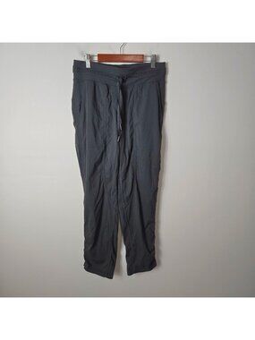 Lululemon Size 6 Dance Studio Crop 25" Grey Cinched Hem Pants Mid-Rise